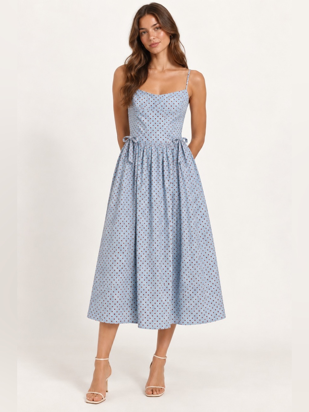 Damson Madder Penelope Polka Dot Midi Dress UK 10 / US 6